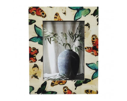 Sagebrook 4"x6" Resin Butterflies Photo Frame