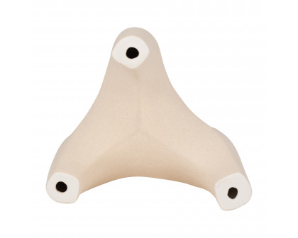 Sagebrook 9" Stoneware 3-Taper Candle Holder - Ivory