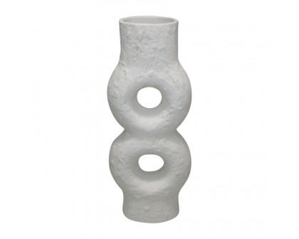 Sagebrook 17" Ceramic Textured Stacked Circles Vase