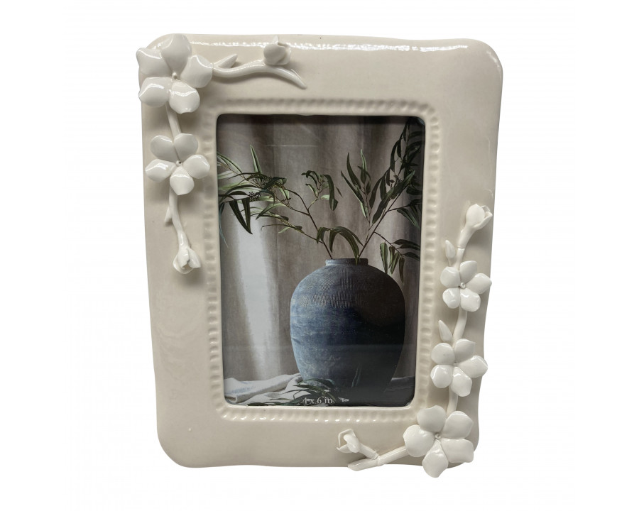 Sagebrook 4"x6" Blossom Applique Photo Frame