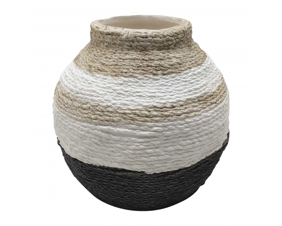 Sagebrook 7" Striped Woven Textured Vase - Multi-Color