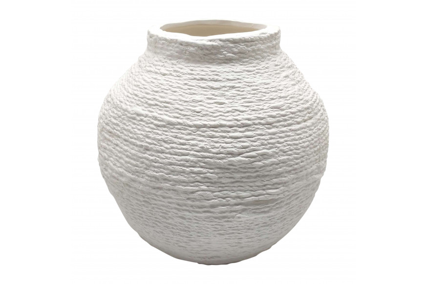 Sagebrook™ 7" Woven Textured Vase - White