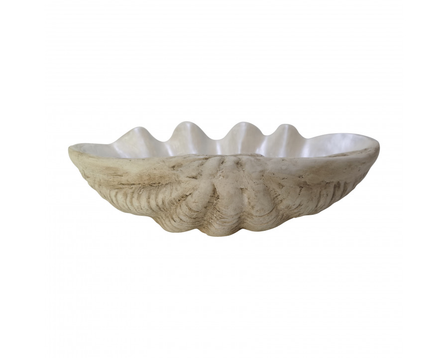 Sagebrook - 16" Pearlized Shell Bowl in Ivory