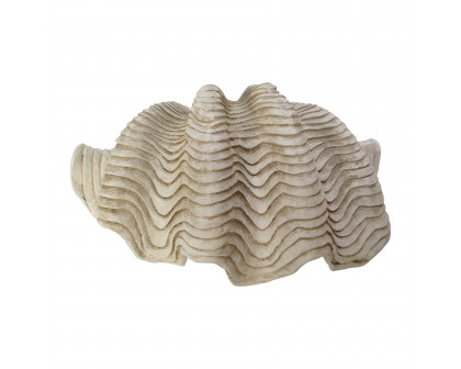 Sagebrook™ 16" Pearlized Clam Shell Bowl - Ivory