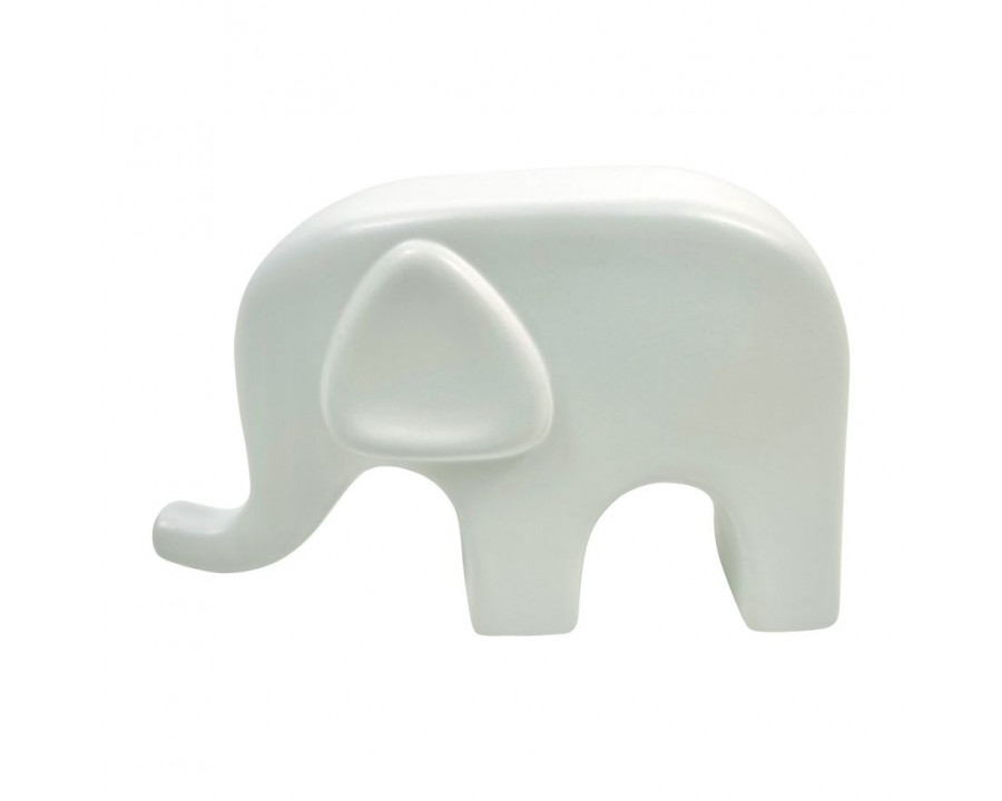 Sagebrook 9" Big Ear Elephant - White