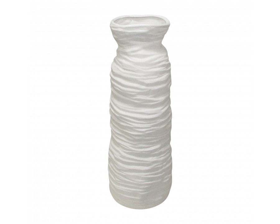 Sagebrook 19" Horizontal Ribbed Matte Vase