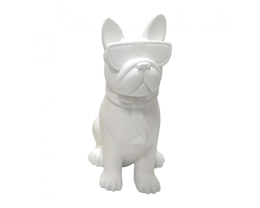 Sagebrook 10" Cool Shades Boston Terrier - White