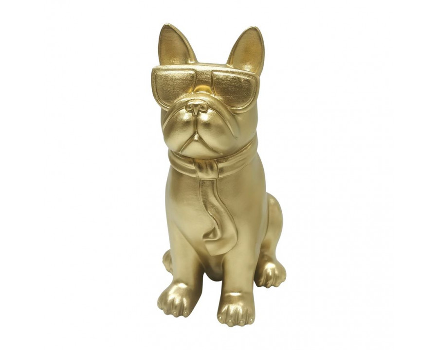 Sagebrook 10" Cool Shades Boston Terrier - Gold