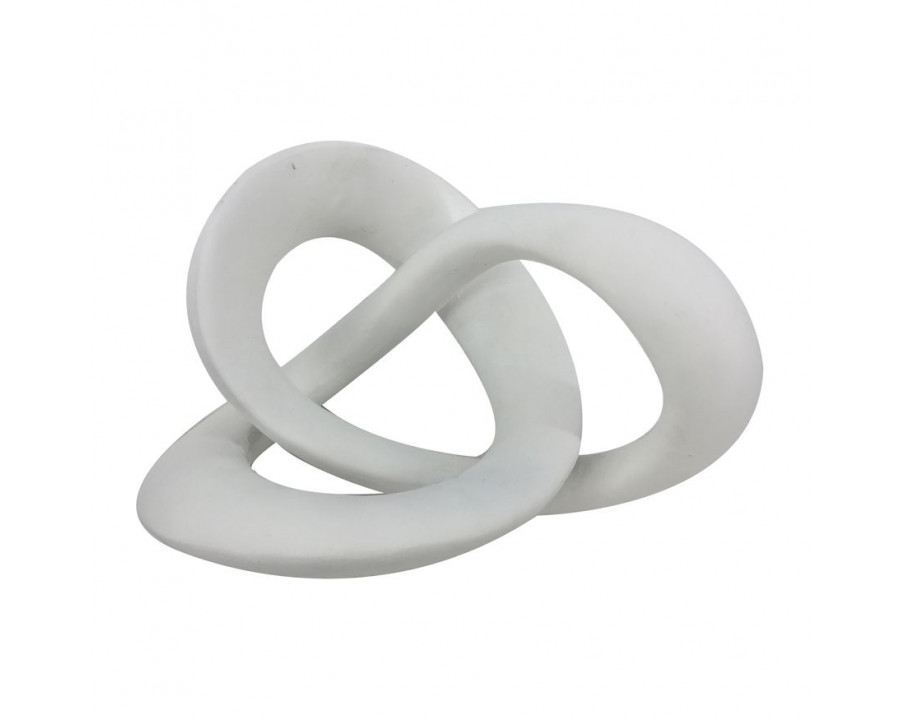 Sagebrook - 10" Sculptured Knot in White