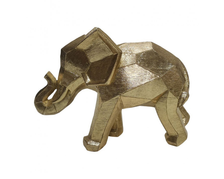 Sagebrook - 9" Geometric Elephant in Gold