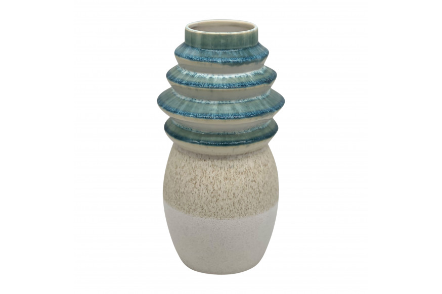 Sagebrook™ 12" Fluted Top Vase Reactive Finish - Multi-Color