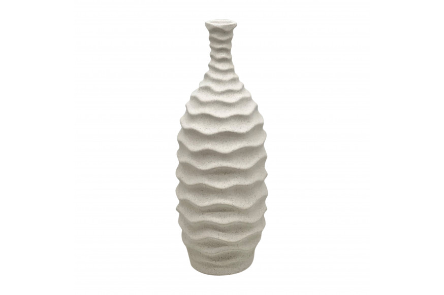 Sagebrook™ 11" Horizontal Ribbon Vase Sand Texture - White