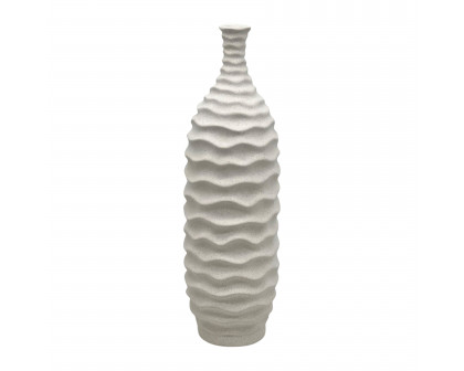 Sagebrook 11" Horizontal Ribbon Vase Sand Texture