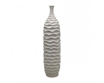 Sagebrook 11" Horizontal Ribbon Vase Sand Texture