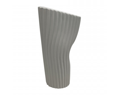 Sagebrook 9" Curved Ribbed Vase