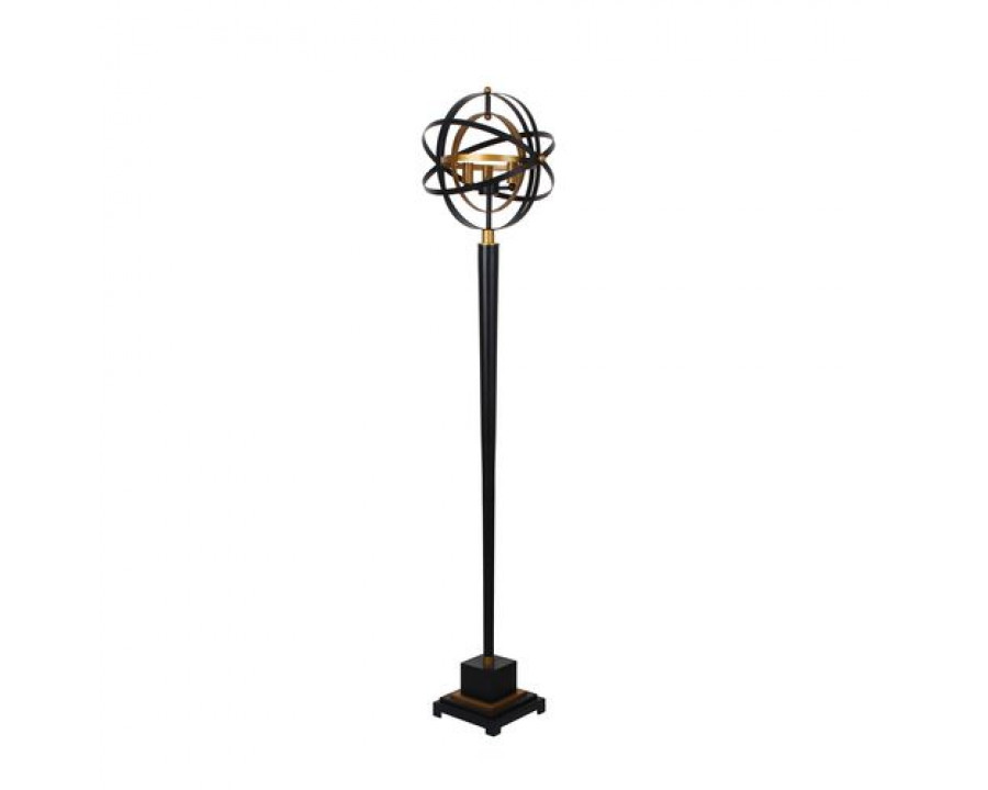 Sagebrook Metal Armillary Floor Lamp - Black/Bronze