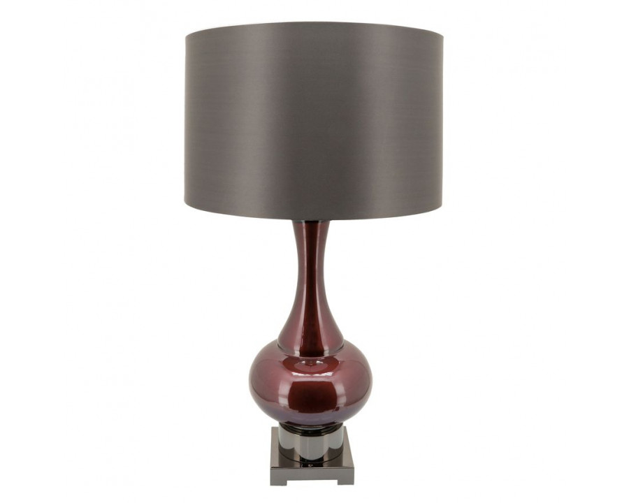 Sagebrook - Glass Genie Bottle Table Lamp in Burgundy