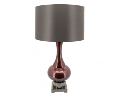 Sagebrook™ Glass Genie Bottle Table Lamp - Burgundy