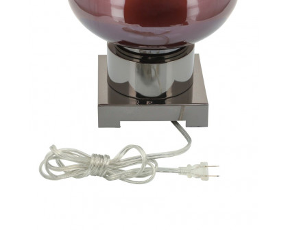 Sagebrook™ Glass Genie Bottle Table Lamp - Burgundy