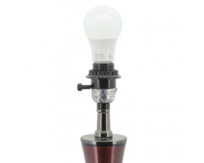 Sagebrook™ Glass Genie Bottle Table Lamp - Burgundy