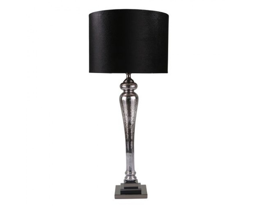 Sagebrook - Glass Pillar Table Lamp in Mercury Black