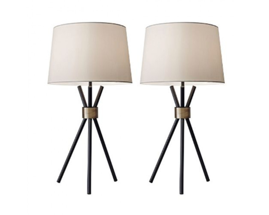 Sagebrook Metal Tripod Table Lamps (Set Of 2) - Black