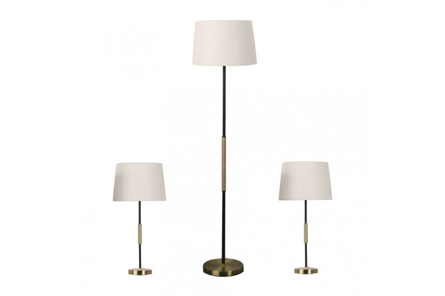 Sagebrook™ Metal Slim 2-Tone Lamps (Set Of 3) - Antique/Black