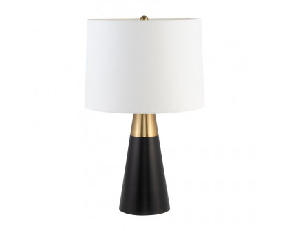 Sagebrook Metal 2-Tone Cone Table Lamps (Set Of 2) - Black/Gold