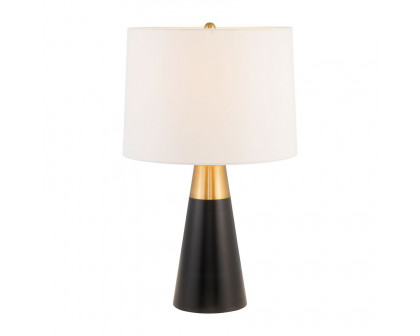 Sagebrook Metal 2-Tone Cone Table Lamps (Set Of 2) - Black/Gold