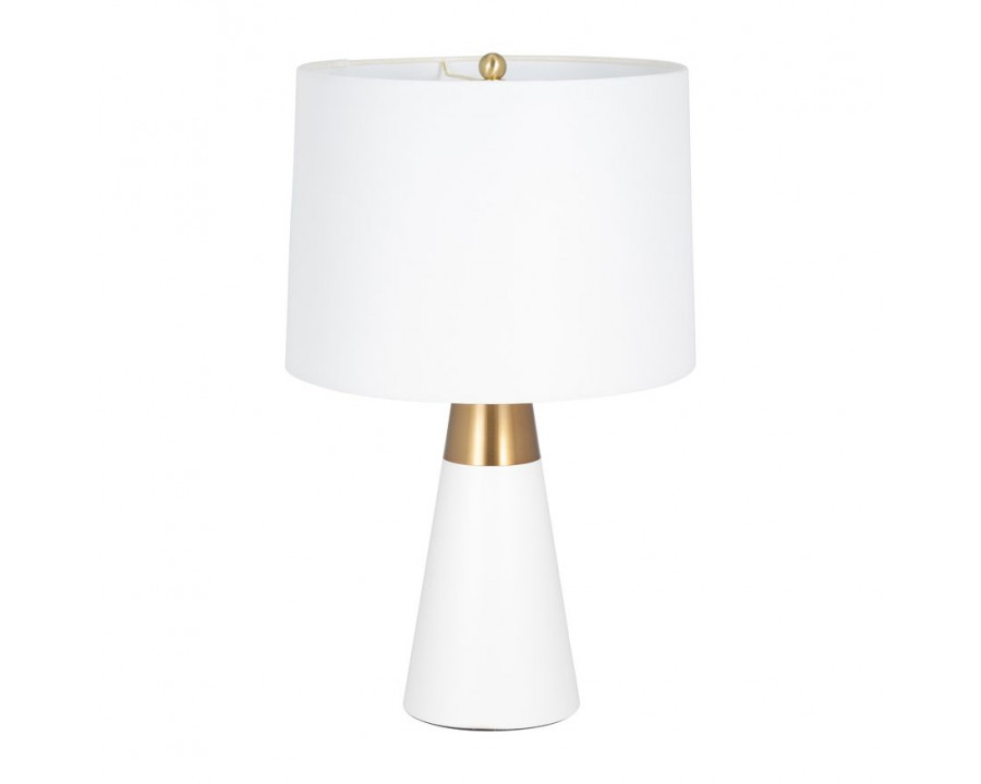 Sagebrook Metal 2-Tone Cone Table Lamps (Set Of 2) - White/Gold