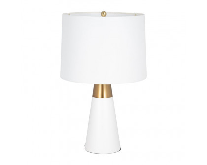 Sagebrook Metal 2-Tone Cone Table Lamps (Set Of 2) - White/Gold