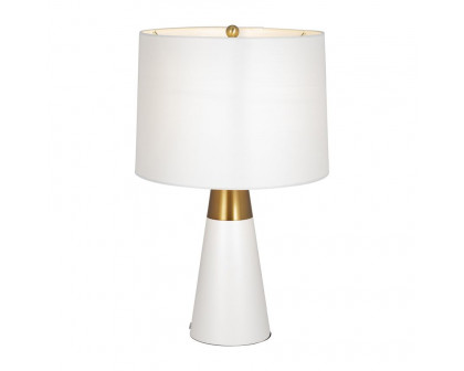 Sagebrook Metal 2-Tone Cone Table Lamps (Set Of 2) - White/Gold