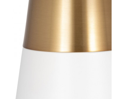 Sagebrook Metal 2-Tone Cone Table Lamps (Set Of 2) - White/Gold