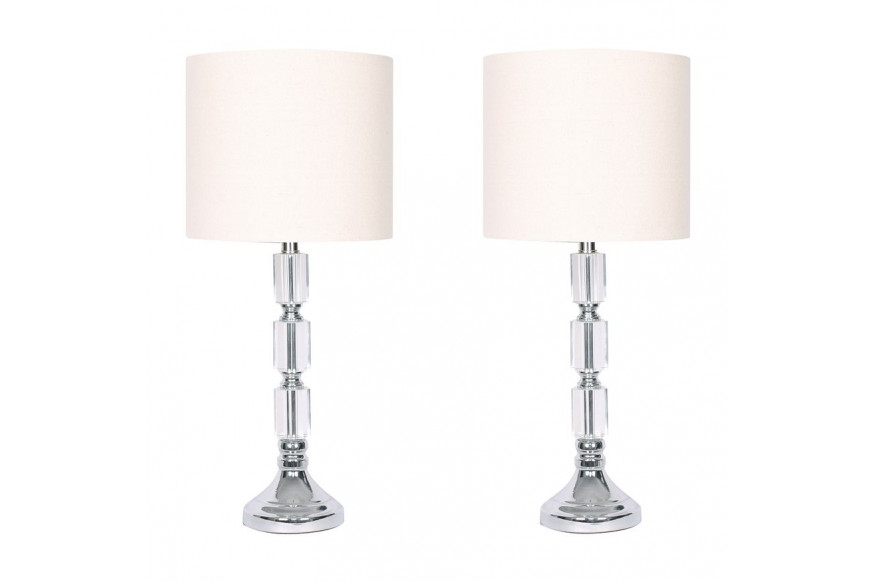 Sagebrook™ Crystal Table Lamps (Set Of 2) - Chrome