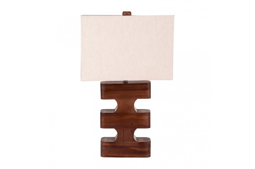 Sagebrook™ Wood Geometric Lamp - Brown