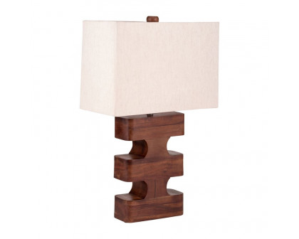 Sagebrook™ Wood Geometric Lamp - Brown