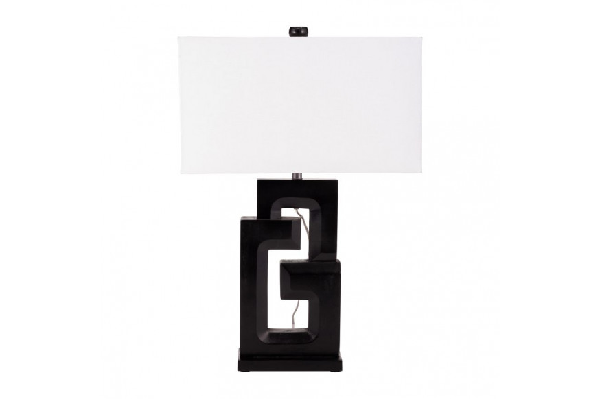 Sagebrook™ Wood Geometric Lamp - Black