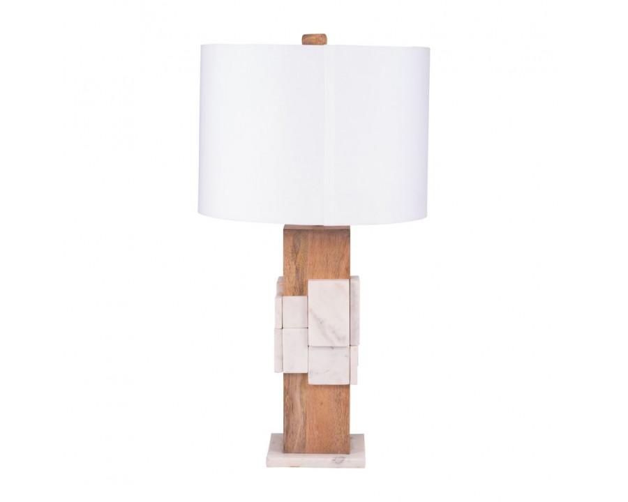 Sagebrook Marble Table Lamp - White