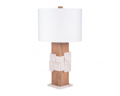 Sagebrook Marble Table Lamp - White