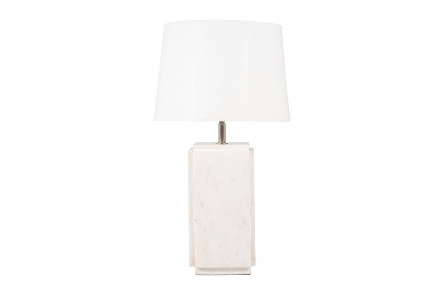 Sagebrook™ Marble Fluted Table Lamp - White/Off-White