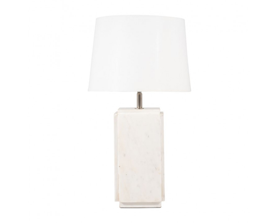 Sagebrook - Marble Fluted Table Lamp in White/Off-White