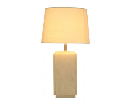 Sagebrook™ Marble Fluted Table Lamp - White/Off-White