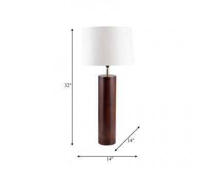 Sagebrook™ Wood Classic Table Lamp - Brown/Off-White