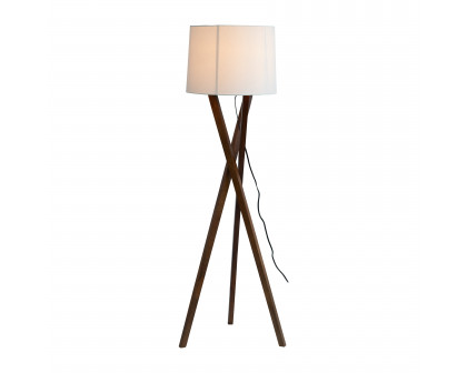 Sagebrook - 55" Wood Cylindrical Floor Lamp in Multi-Color