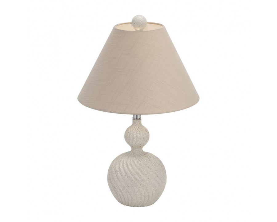 Sagebrook - Resin Twist Table Lamp in Cream Speckle