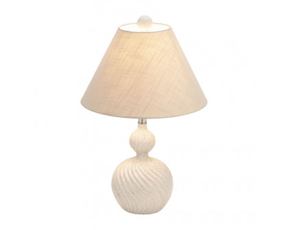 Sagebrook™ Resin Twist Table Lamp - Cream Speckle