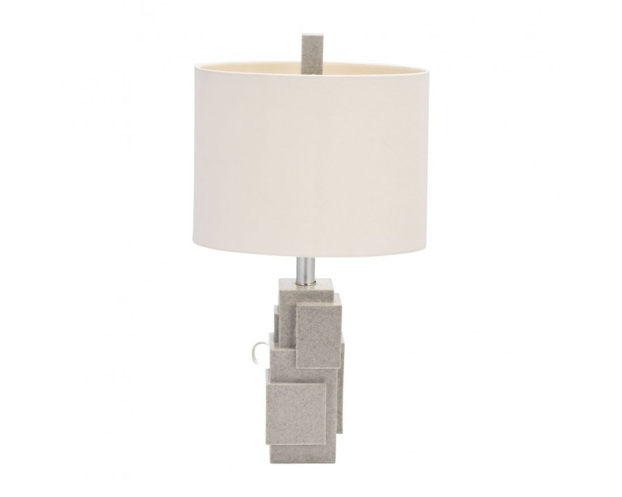 Sagebrook - Resin Blocks Table Lamp in Gray