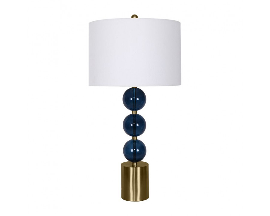 Sagebrook - Glass Triple Sphere Table Lamp in Navy