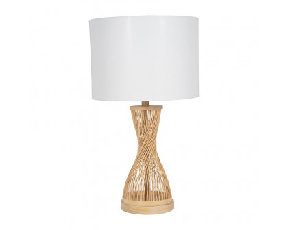 Sagebrook Rattan Twist Table Lamp - Natural