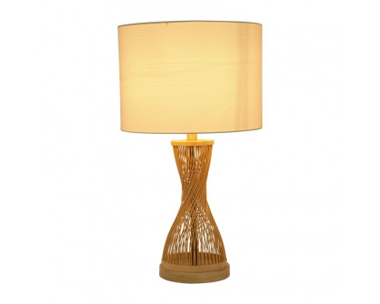 Sagebrook Rattan Twist Table Lamp - Natural